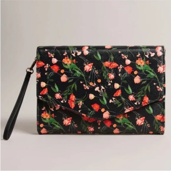 TED BAKER Paiticn Floral Print Envelope Clutch/Wristlet NWT🌸💐 - Picture 4 of 5
